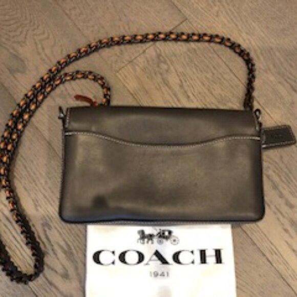 Coach Dinky Tabby Genuine Leather Shoulder Bag Brown/Tan/Cream/Burg Sz OS NWT - Picture 4 of 12